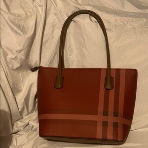 Elegant Brown Plaid Women's Tote Bag